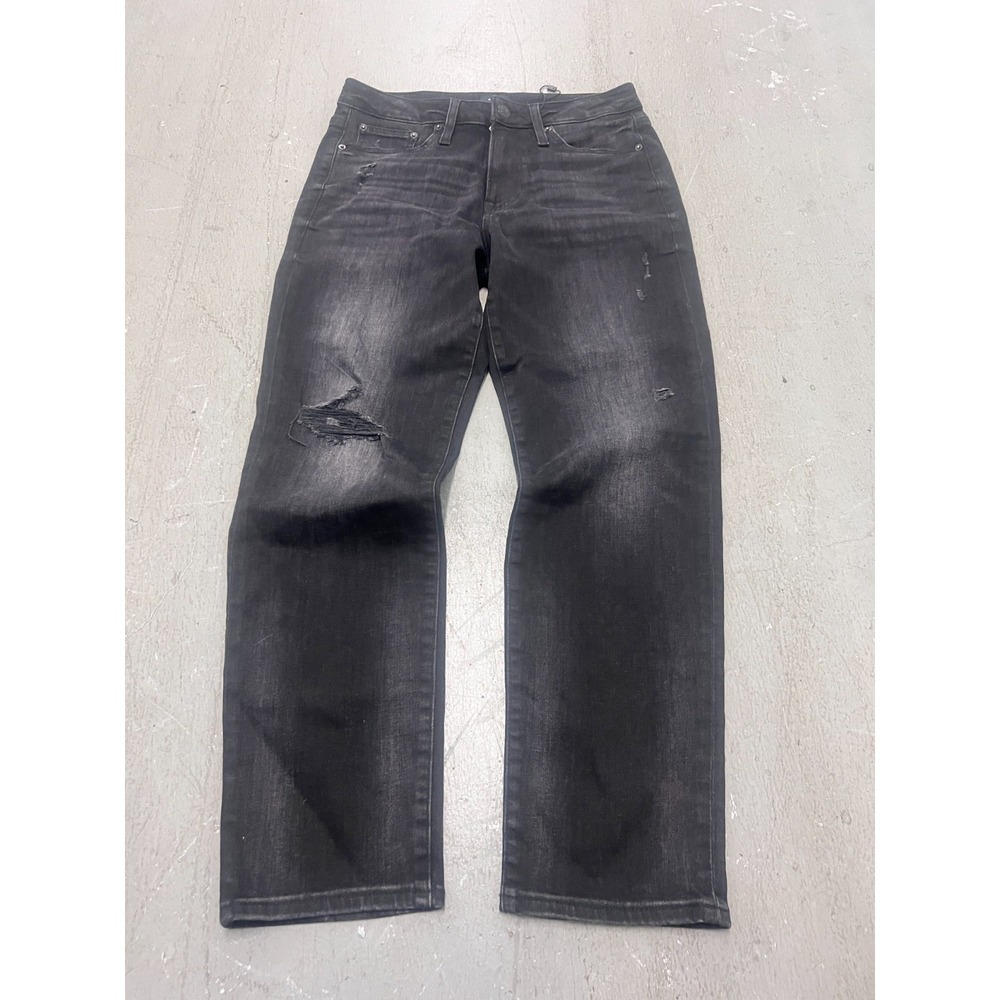 Express Jeans Mens 29x30 Gray Denim Athletic Slim Distressed Straight Leg NWT